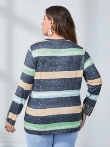 Mulvari Plus Block Striped Tee - Multicolor - View 2