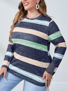 Mulvari Plus Block Striped Tee - Multicolor - View 3