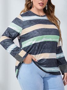 Mulvari Plus Block Striped Tee - Multicolor - View 6