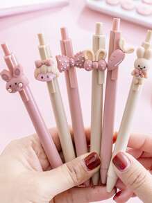 4入組卡通設計隨機中性筆 - 彩色 - 查看 5