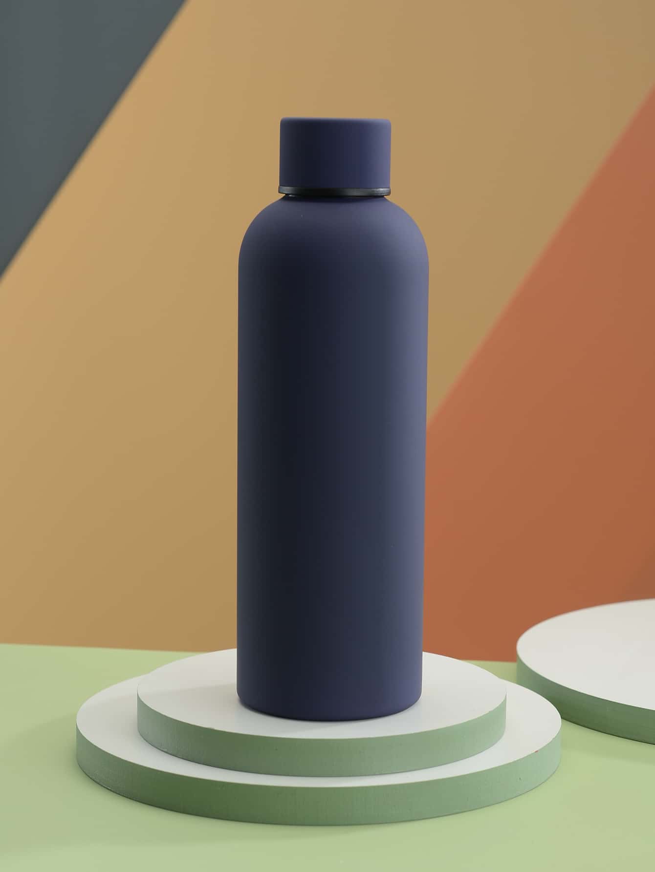1pc Solid Insulated Bottle - Navy Blue - View 1