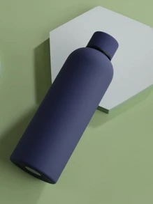 1pc Solid Insulated Bottle - Navy Blue - View 2