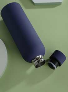 1pc Solid Insulated Bottle - Navy Blue - View 3
