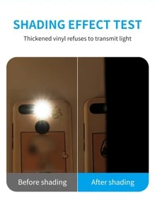 1pc Car Backseat Magnetic Black Rubber Light Proof Curtain - Black - View 6