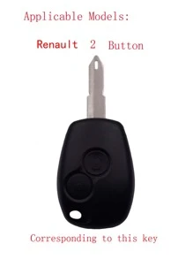Funda de silicona para llave de coche compatible con Renault, funda para llavero - Negro - Ver 3