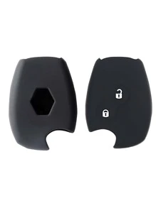 Funda de silicona para llave de coche compatible con Renault, funda para llavero - Negro - Ver 4