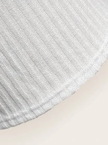 ROMWE Lace Trim Ribbed Tank Top, School