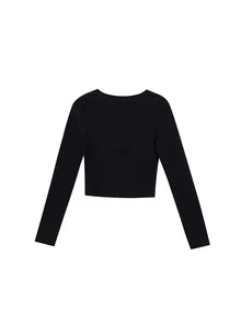 Zip Through Crop Tee