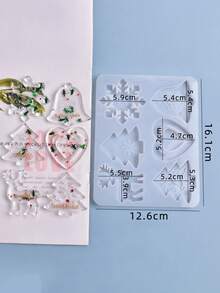 1pc Christmas Tree & Deer Design DIY Silicone Mold - White - View 3