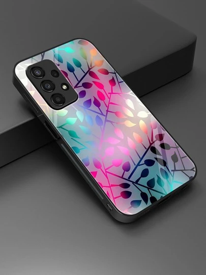 High Definition Printed Anti-Fall Tempered Glass Phone Case, Compatible With Apple & Compatible With Samsung Phones,International Version, Not The Domestic Version