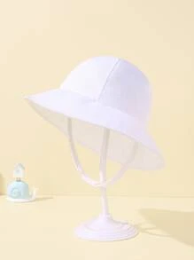 1入組嬰兒素色帽 - 白色 - 查看 1