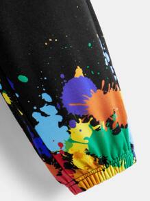 SHEIN Quần thể thao Con trai Đồ họa - màu đen - Xem 4