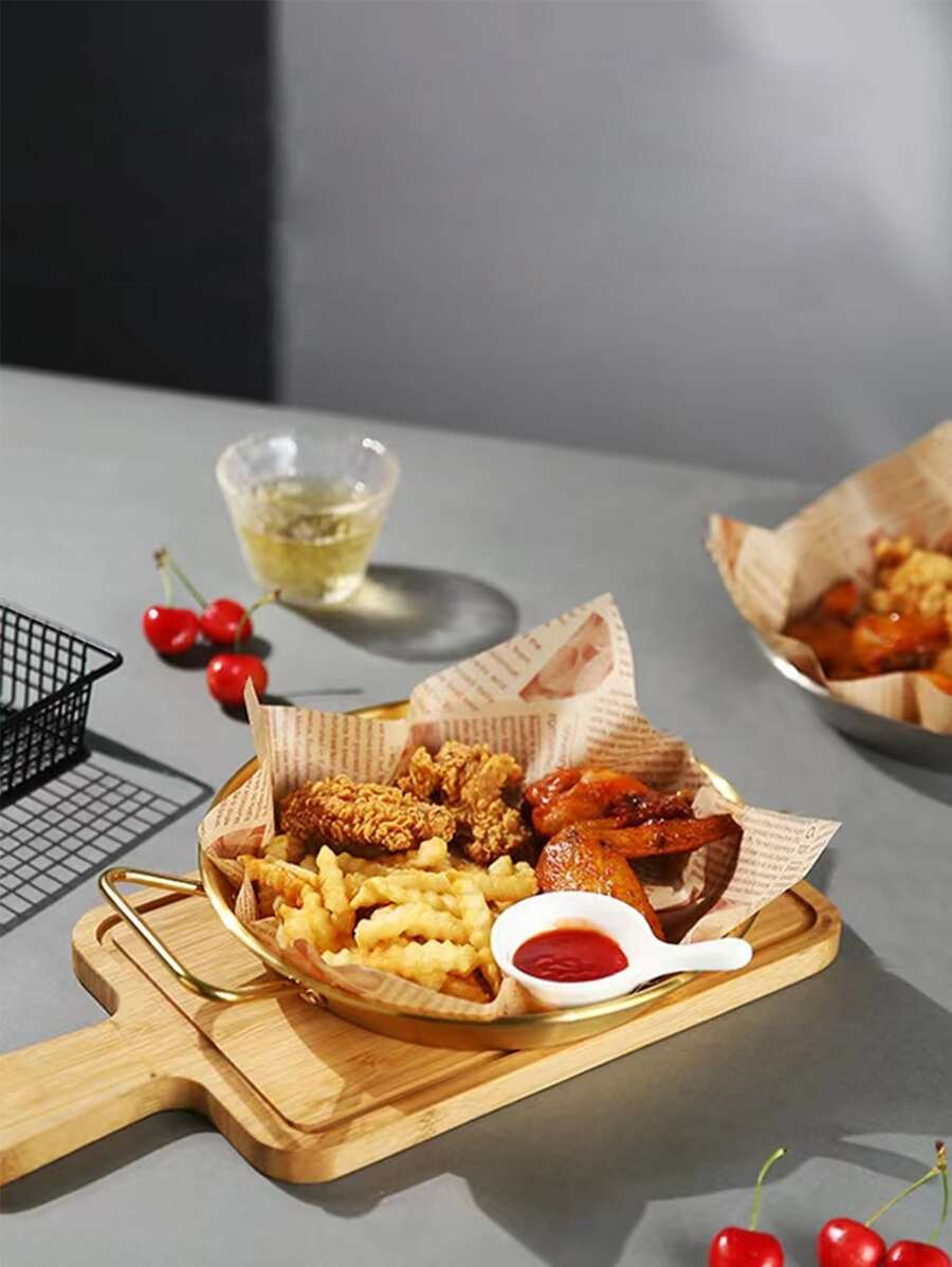 20 piezas Papel para hornear periódico a prueba de aceite - Marrón - Ver 1