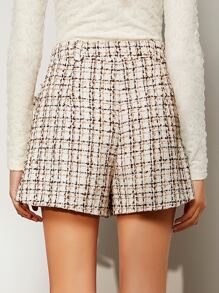 BizChic Quần đùi nữ Túi Sọc ca rô Thanh lịch - Nhiều màu - Xem 2