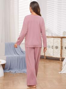 SHEIN Maternidad Set homewear de hombros caídos