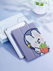 Apple iPad 保护套适用于 iPad 7/8/9 10.2 英寸，兼容三星 Galaxy Tab、Tab 保护套，带笔架，支持自动睡眠/唤醒盖 - 紫色 - 查看 5