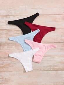 Shein Underwear&Sleepwear Basics 5 piezas Bragas vinculado con aro de corazón
