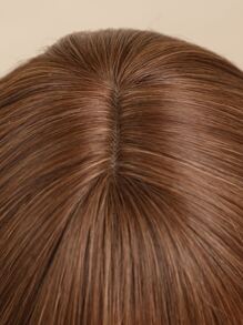 Pelucas multicolor onduladas y rizadas, bellas y con estilo de moda para damas. Pelucas sintéticas resistentes al calor para uso diario y fiestas. - Marrón - Ver 6