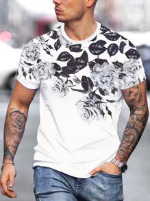 Manfinity RSRT Tops Nam Hoa Giải trí - trắng - Xem 1