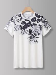 Manfinity RSRT Tops Nam Hoa Giải trí - trắng - Xem 3