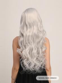 13*1 T-Part Lace Long Curly Synthetic Wig - White - View 2