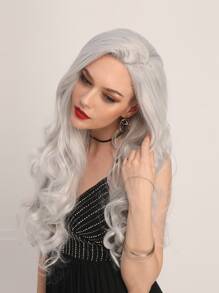 13*1 T-Part Lace Long Curly Synthetic Wig - White - View 3