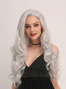 13*1 T-Part Lace Long Curly Synthetic Wig - White - View 5
