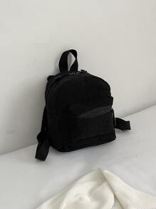 Ba lô nhung nhỏ có túi phía trước dành cho doanh nhân, nữ tuổi teen, sinh viên đại học, tân binh và nhân viên cổ trắng, hoàn hảo cho văn phòng, đại học, công việc, kinh doanh, đi làm, ngoài trời, du lịch, đi chơi, túi đi học, di động, nhẹ, cổ điển thông thường, thích hợp cho Cô gái tuổi teen Nữ sinh viên đại học, Hoàn hảo để trở lại trường học, Ngày đầu tiên đến trường, Đại học, Trung học cơ sở, Trung học phổ thông, Kỳ nghỉ - màu đen - Xem 2