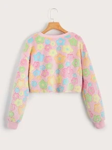 Muchica Áo nỉ In hoa Thả vai - Nhiều màu - Xem 2