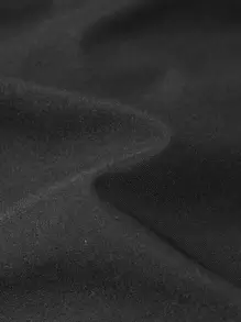 Manfinity Homme Men's Long Sleeve Loose-Fit Hooded Outdoor Windbreaker Padded Coat With Zip Detail And Thermal Lining Work Plain Winter Coat, Fall - Black - View 3