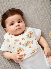 3pcs Random Color Cartoon Graphic Baby Bib - Multicolor - View 2