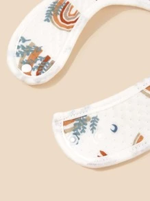 3pcs Random Color Cartoon Graphic Baby Bib - Multicolor - View 7