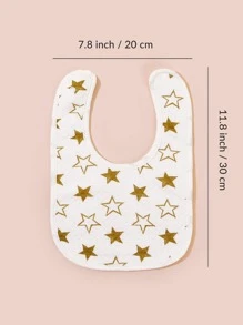 3pcs Random Color Cartoon Graphic Baby Bib - Multicolor - View 9