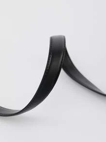 Elegante cinturón con hebilla cuadrada estilo años 2000 para pantalones vaqueros - Negro - Ver 3