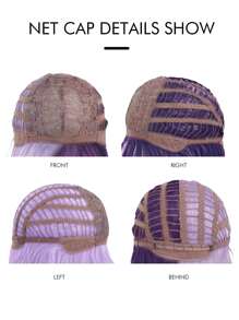 Long Straight Synthetic Wig With Bangs - Two-Tone - View 8