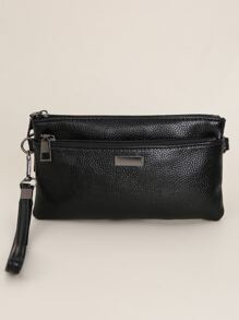 Metal Decor Lightweight Modern Business Credit Card ID Card Cash Business Casual Teacher's Day Teacher Gifts Work Business Commute Travel Holiday Office Vacation For Anniversary For Couple For Birthday Gift On Valentine Day For Gift For Lady For Female White-Collar Workers Gift For Women Wallet Purse Wallet Long Wallet Wristlet Wallet - Black - View 1