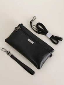 Metal Decor Lightweight Modern Business Credit Card ID Card Cash Business Casual Teacher's Day Teacher Gifts Work Business Commute Travel Holiday Office Vacation For Anniversary For Couple For Birthday Gift On Valentine Day For Gift For Lady For Female White-Collar Workers Gift For Women Wallet Purse Wallet Long Wallet Wristlet Wallet - Black - View 3