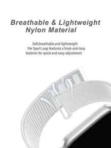 柔软透气的运动尼龙环带，兼容 表带 38MM 40MM 41MM 42MM 44MM 45MM 46MM 49MM，男女可调节表带，兼容 Series SE Ultra 11 10/9/8/7/6/5/4/3/2/1 - 白色 - 查看 3