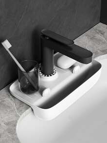Solid Faucet Drain Rack - White - View 2