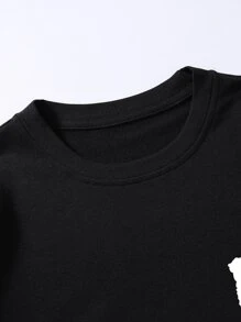 Manfinity Men Letter & Bear Print Sweatshirt - Black - View 3