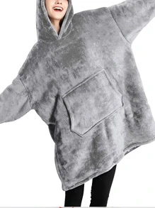 1入組可穿戴蓋毯 - 灰色 - 查看 2