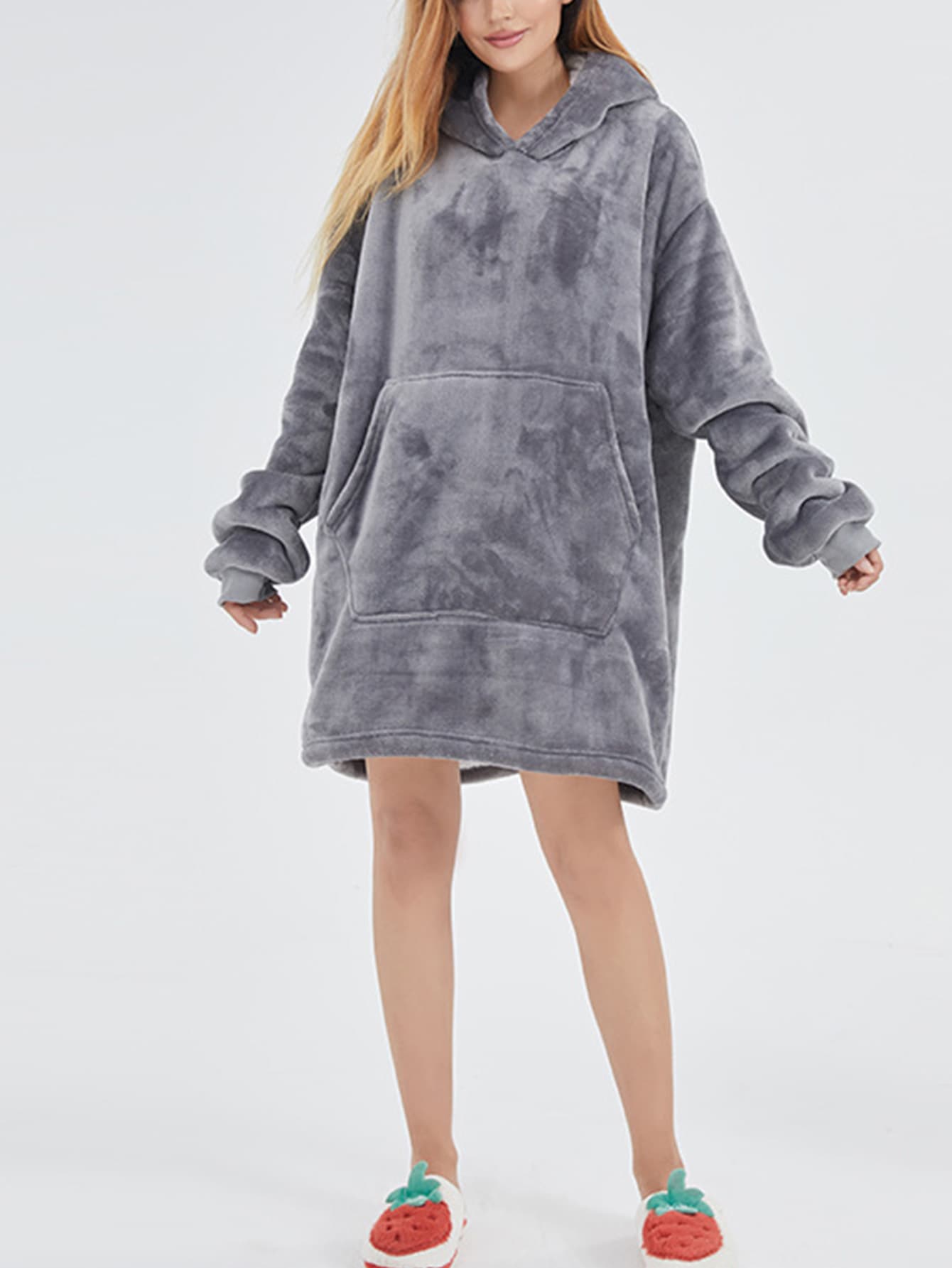 1入組可穿戴蓋毯 - 灰色 - 查看 3