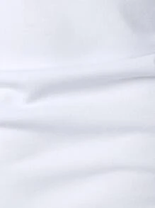 Manfinity Homme Men Letter Graphic Notched Neck Polo Shirt - White - View 5