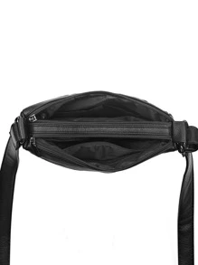 Túi đeo vai & đeo chéo họa tiết da thời trang mới 2024 dành cho nữ, Túi xách thường ngày dung tích lớn dành cho phụ nữ trung niên - màu đen - Xem 5