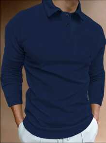 Manfinity Men Pocket Patched Polo Shirt - Navy Blue - View 1