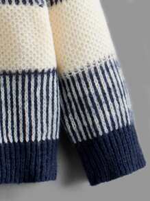 SHEIN Toddler Boys Striped Pattern Jumper - Multicolor - View 3