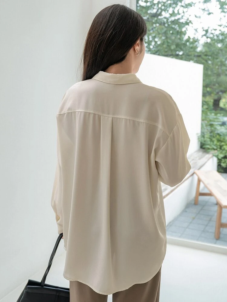 Drop Shoulder Button Front Shirt