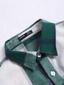 Manfinity EZcore 1 Miếng Lỏng lẻo phù hợp Nam Kẻ sọc Áo sơ mi Với Flap túi Và Thả vai Thiết kế - Nhiều màu - Xem 4