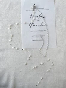 DAZY 仿珍珠和水钻饰物蝴蝶设计发夹优雅爪夹发夹发夹发颚夹发夹发夹 - 無色 - 查看 8