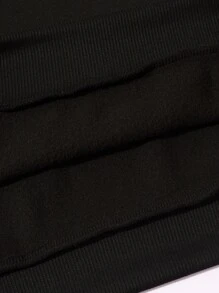 男士字母圖案運動衫 - 黑色 - 查看 5